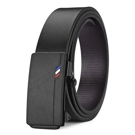 Automatic buckle luxury business belt