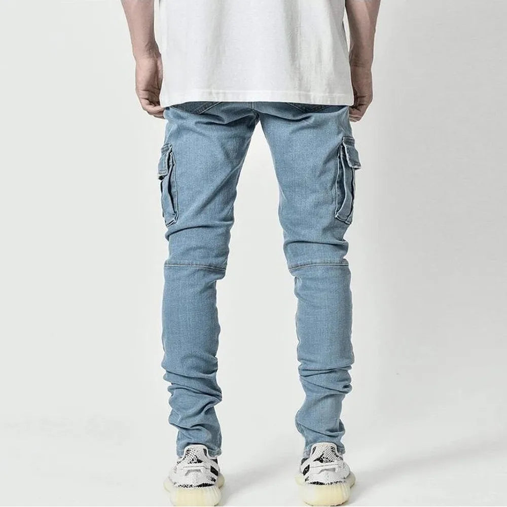 Solid color Cargo Jeans