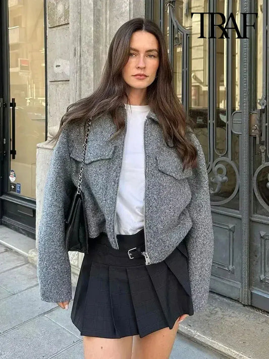 Cropped Jacket Coat